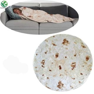 Comfort Food Creations Burrito Wrap Blanket Perfectly Round Tortilla Throw