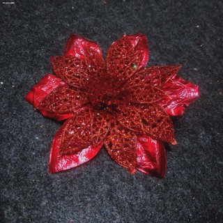 Gift Boxes♛Christmas flower Decoration with sticks,Glitter.13CM,9 colors
