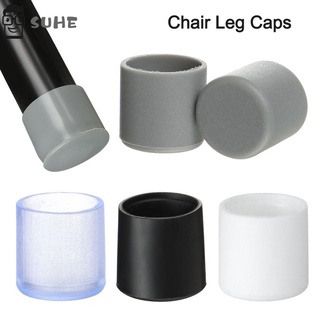 SUHE 10pcs/set Table Furniture Feet Cups Silicone Pads Chair Leg Caps Floor Protectors New Round Bottom Socks Non-Slip Covers Plastic Pipe Cover/Multicolor