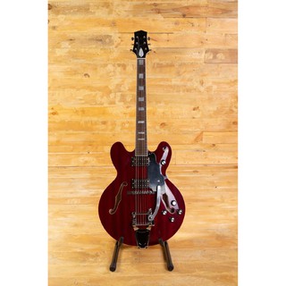 Stadd Semi Hollow with Bigsby Electric Jazz Guitar Wine Red