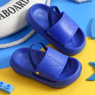 [pickandclickph] COD PLAIN Rubber Summer Baby Toddler Unisex Breathable Slide Slippers with Strap