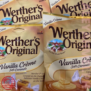 powdercaramelↂ♧Werther's Original Vanilla Creme Soft Caramels, Chewy Caramels and Starlight Mints