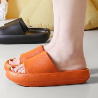 Thick bottom solid color home unisex couple non-slip silent indoor comfortable slipper