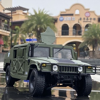2021 NEW 1:18 Hummer H1 Modified Armored Vehicle Alloy Car Model Diecasts Off-road Vehicles Toy Tank