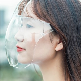 【Ready stock】Full face Shield Visor Wrap Large Mirror Half Guard visor acrylic sunglasses Protector eye shield