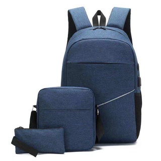 HISMES BAG BACKPACK FOR MEN WITH USB INTERFACE CHARGING DATA CABLE AND 3IN1 SET SLING BAG POUCH SALE