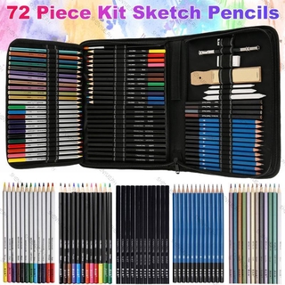 COD 72pcs Professional Sketching Pencils Drawing Colored Pencil Art Painting Set With Carrying Box