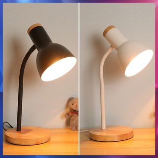 FREE BULB Nordic Modern Wood Art Hose Desk Lights Bedside Table Lamps for living room Simple