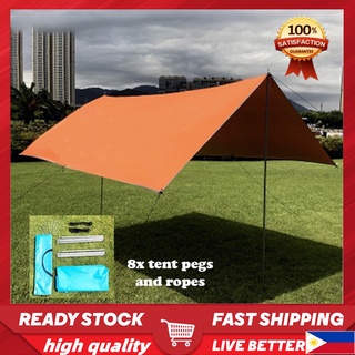 【2pole+hammock tent tarp Set】waterproof rain cloth, UV protection camping tent shelter Camping tarp