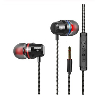 Surround Sound 4D Universal Stereo Subwoofer Metal Earphone 3.5mm In-Ear Headphone with Microphone