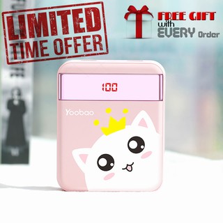 Original YOOBAO Mini Cute Portable Powerbank Power Bank 10000mAh with Digital Display Gifts
