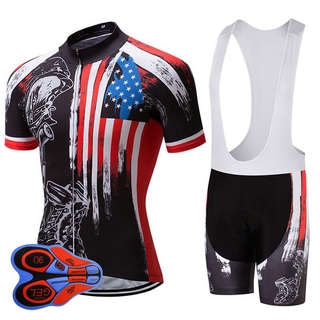 2020 The USA Cycling Clothing 9D Set MTB Uniform Bicycle Clothes Ropa Ciclismo Quick Dry Bike Jersey Mens Short Maillot Culotte
