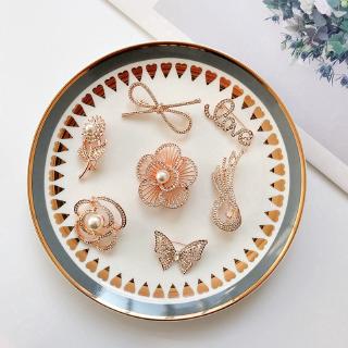 16 Models Pearl Brooch Golden Brooches Diamond Pin Jewelry Fashion Accessories