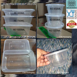 [10 PCS] RECTANGLE MICROWAVABLE FOOD CONTAINER