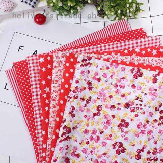 7pcs\/set Cotton Fabric Mixed Cotton Printed Cloth Sewing Quilting Fabrics For Patchwork Needlework