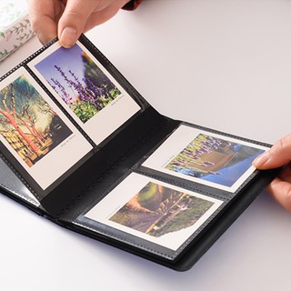3 Inch 64 Pockets Mini Photo Album Quicksand Pattern Polaroid Camera Photo Storage Album