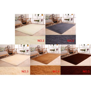 Plush Soft Mats with Solid Color Non-slip Mats for Door Bedroom Living Room (2)