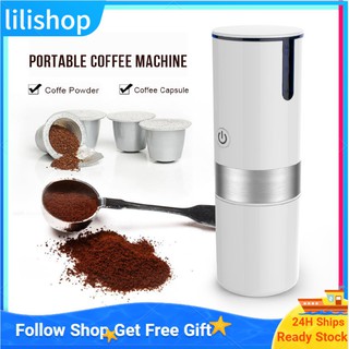 ❐✤☬⚡HOT SALE⚡Lilishop Portable Espresso Coffee Capsule Powder Machine Tea Maker Full-Automatic Mini