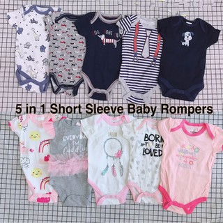 5 Piece Baby Onesie Bodysuit Romper Clothes