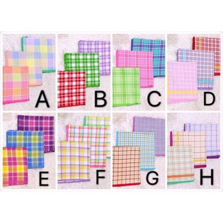 ❂❆❈COD CANNON Women's Cotton Checkered Handkerchief Panyo 12pcs per Pack Assorted