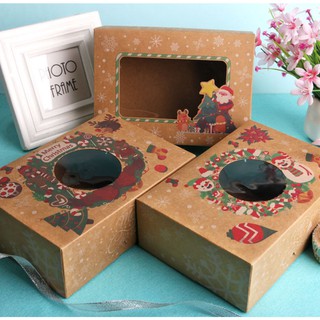 Gift & Wrapping♛1pc Christmas Muffin Box Goodies Box Cupcake Box Xmas Packaging Box For Wedding\Cand