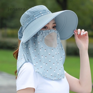 Sun protection hat Women Men Cotton Sunhat UV Protection Sun Hat Removable Neck Face Flap Hat Cap