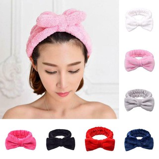 Korean Soft Sweet Bow Broadside Wash Hair Band Simple Mask Apply Month Headband Hair