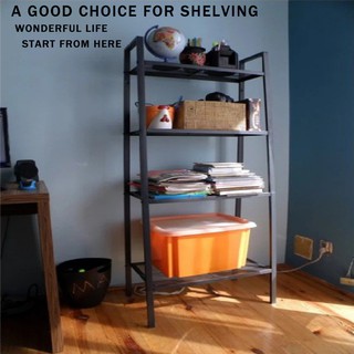 【COD】 Paint does not rust Shelf Shelf bookshelf handle Unit 4 Layers Big shelf (9)