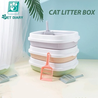 Cat Litter Box With Scoop Kitten Litter Box Cat Toilet Deodorization leakage prevention Litter Box