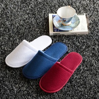 2/10 Warm Towelling Hotel Slippers Spa Guest Disposable Travel Shoes wholesale