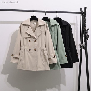 ■▼Lining windbreaker women s mid-length spring and autumn new coat Korean version of the wild loose suit collar casual slim coat (2)