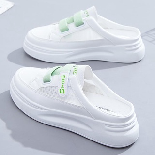 conversee Korean HAlF SHOES FOR WOMEN Tricolor canvas shoes Ready Stock (1)